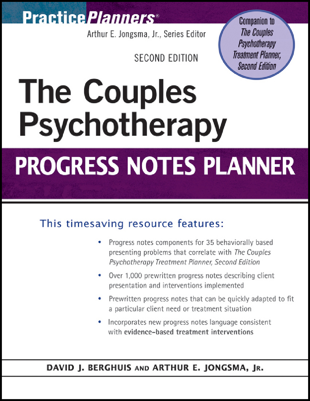 Preview image for The couples psychotherapy progress notes planner 2th Edition